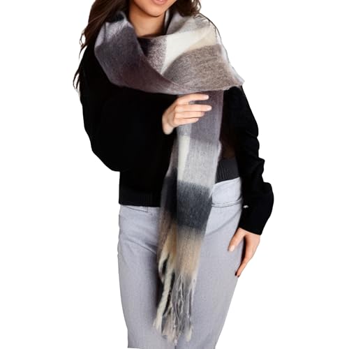 Funky Junque Luxury Cashmere Feel Winter Scarf - Soft Warm Knit Shawl - Mother's Day Gift - for Women - Multiple Patterns
