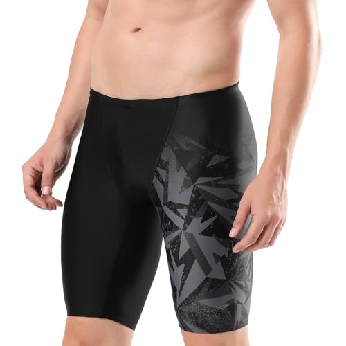 Image of Speedo Men Endurance+ High Tide Digital Print V-Cut Jammer - Arctic Glass