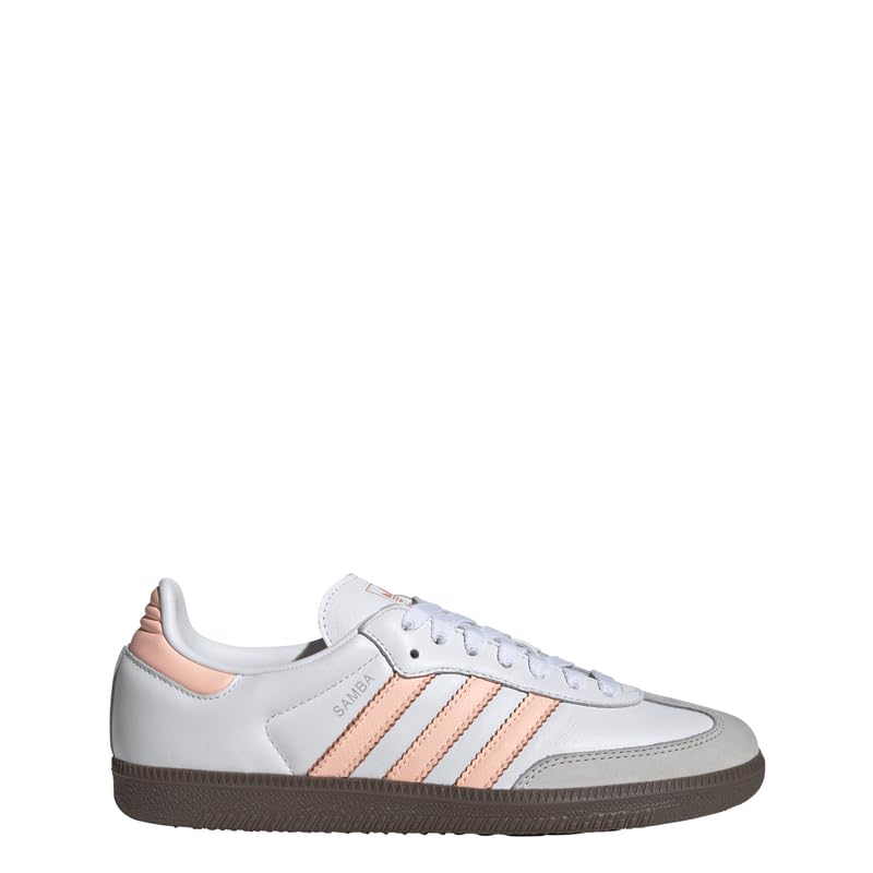 adidas Samba OG Womens Shoes, Footwear White/Clear Orange/Semi Coral, Size 102