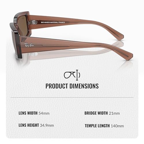 Image of Ray-Ban RB4395 KILIANE BIO-BASED Square-Round Shaped Sunglasses for Men & Women with Official RAYBAN Eyewear Kit