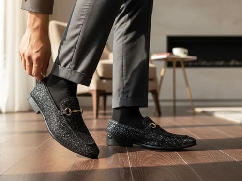 Image of Men's Velvet Designer Classic Dress Tuxedo Smoking Slipper Loafers Slip On Shoes SM-56