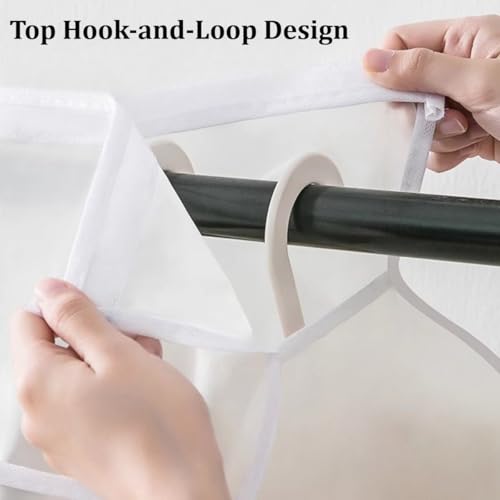 PEVA Waterproof Garment Bags - Thick Dustproof Covers for Suits, Dresses, Coats | Hanging Storage for Wardrobe & Closet (L60*W50*H120cm)3