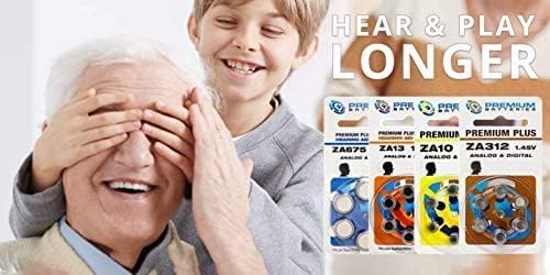 Miniatura 2 de Premium Batteries Tamaño 10 PR70 1.45V Batería de audífono Amarillo Tab (180 Baterías)