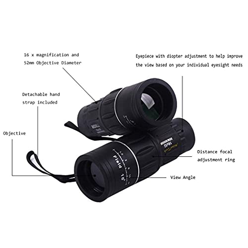 Monocular Compacto 16x Zoom Alta Definición miniatura 3