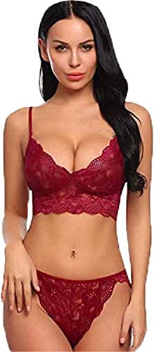 Women Bra Panty Plain Lingerie Combo Set- Pack of 1-image-3
