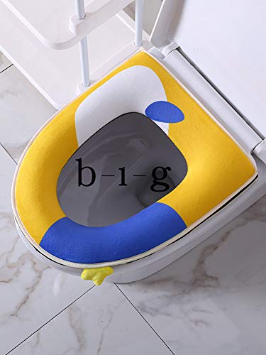 H·Aimee Universal-Reißverschluss Wasserdichtes antibakterielles Leder Home WC Sitzkissen mit Aufhängeschlaufe Badezimmer Weich und Warm Abwaschbare WC-Sitzbezüge – Bild 4