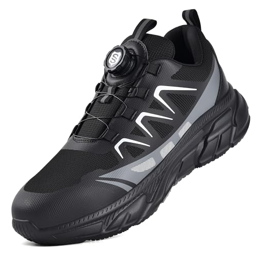 JACKSHIBO Sicherheitsschuhe Arbeitsschuhe Herren Damen Leicht Sportlich...