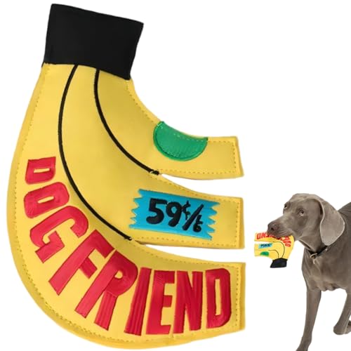 Juguete Squeaky Banana Flying Disc para Perros Medianos y Grandes