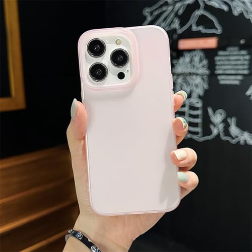 Coque iPhone XR transparente rose mat antichoc