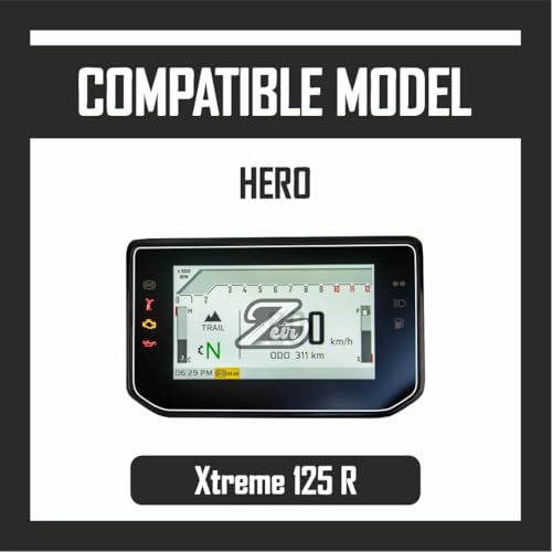 Image of ZEIR Screen Protector Compatible with HERO XTREME 125R 2025 - Digital Display Scratch Guard For Xtreme125R | 9H Hardness & Anti-Scratch | Bike Instrument Cluster Accessory 2026+ [Not Tempered Glass]