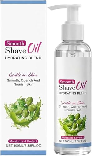 Aceite de Afeitado Suave para Mujeres, con infusión de semillas de oliva y jojoba, suaviza e hidrata la piel, reduce la irritación, el enrojecimiento y la sequedad, y proporciona un acabado cómodo