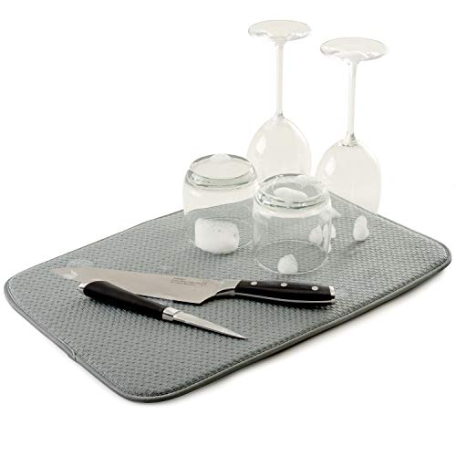 Norpro Microfiber Dish Drying Mat, 18″ x 12″ Super Absorbent, Gray by Norpro - Used condition - Image 2