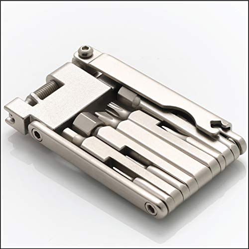 CECO-USA 13 Function Bike Tool with Chain Breaker  Bicycle Multi Tool  Ultra Slim, Compact Pocket Sized, Lightweight  High Strength CR-V 6150 Tool Steel  Easy To Carry