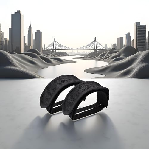 2Pcs Black Beam Strap Pedal Straps Cycling Kids Bike Foot Pedal Straps Toe Clips Straps Tape Cycling Parts and Components for Fixed Gear Bike