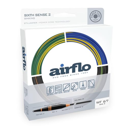 Ligne de pêche Airflo Six Sense 2 Évier 7 soie mouche WF6/7