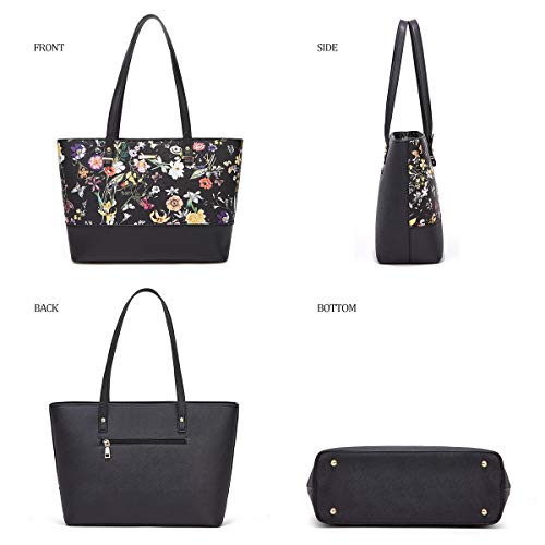 Women Fashion Synthetic Leather Handbags Tote Bag Shoulder Bag Top Handle Satchel Purse Set 4pcs2