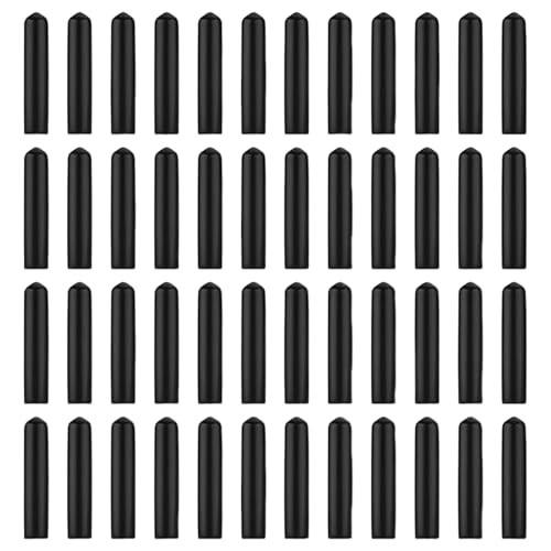Toppers de botella para licor, cubiertas de botellas de licor | 48 paquete de cubiertas de vertidos de goma negra - Tapa de boquilla de dispensador, tapas de brote de vertido a prueba de fugas, inodor