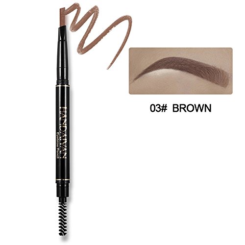 FOXCESD Waterproof Eyebrow Pencil with Brush, Long Lasting, Not Stain and Not Tends To Fade Easily (Brown)