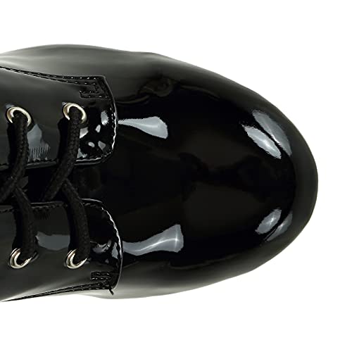 Women's Thigh High Lace-Up Zipper 15CM Stiletto Heel Patent Leather Over The Knee Black Boots for Halloween Costume Cosplay3