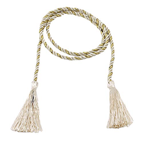 TXSD 2 pièces Porte-Rideaux Glands Satin Corde réglable Rideau Corde Sangle décorations pour la Maison Rideau Corde décoration Cover