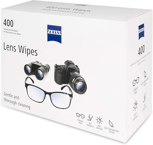 Zeiss Pre-Moistened Lens Cleaning Wipes 6 x 5-Inches
