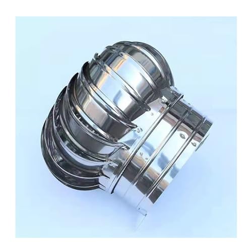 Tapa giratoria de acero inoxidable para chimeneas, cubierta de ventilación para tubos de 100500 mm (350 mm), duradera, resistente a la intemperie, mejora la corriente de aire y reduce la corriente