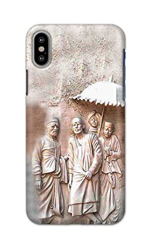 Image of Printed Hard Back Cover Case for Apple iPhone X | iPhone 10 | iPhone Xs | iPhone 10s Back Cover (Sai Baba) -1803