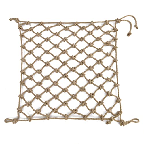 AWSAD Universal Schutznetz Kindertreppe Bruchsicheres Netz Kindersicherheitsnetze Hanfseil Retro-Deckennetze Deckendekorationsnetze Schutzzaunnetze Color : 10cm mesh, Size : 4x5m(13x16ft)