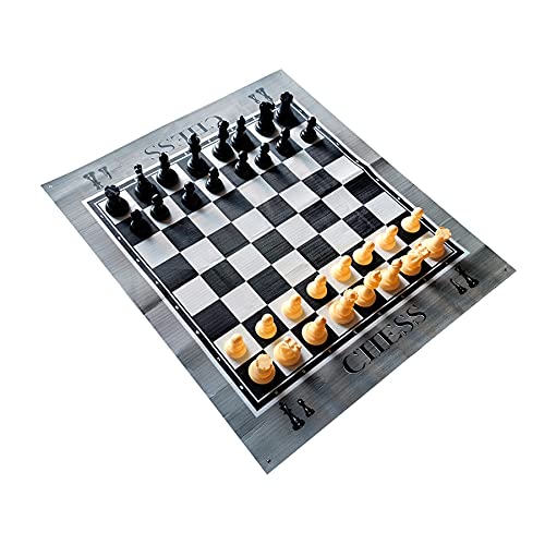 XXL Garten Schach, Outdoor Schachspiel, Gartenschach mit 32 Schachfiguren, Riesenschach, große...