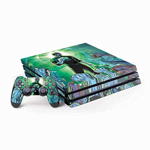 Skinit Decal Gaming Skin Compatible with PS4 Pro Console and Controller Bundle - Officially Licensed Warner Bros Salute to Green Lantern Design