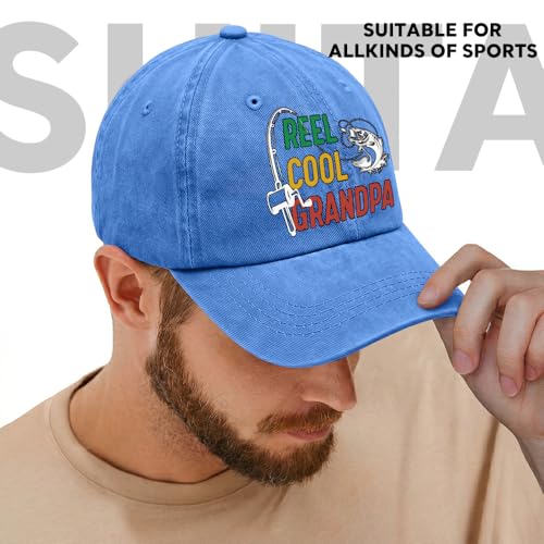 Image of Fishing Adjustable Cotton Baseball Cap, Funny Trucker Hat Gift for Men Women Grandpa Dad Fishing Lover Fisherman