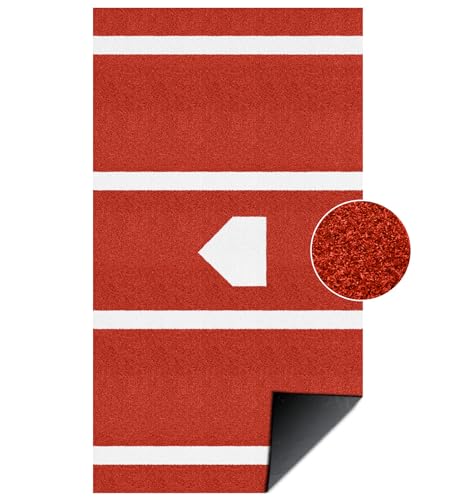 ZivPlay 12x6 ft Baseball Hitting Mat Turf Baseball Batting Mat with Batters Box and Home Plate Mat for Outdoor Batting Cage and Stance Practice