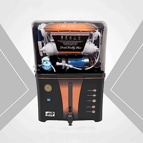 Image of Aquadpure Copper +Alkaline RO Water Purifier with RO, UV, UF, TDS Adjuster 12L | 8 Stage Purification | Suitable for all type water supply (Covered) (A99 Secure TRN C+A)