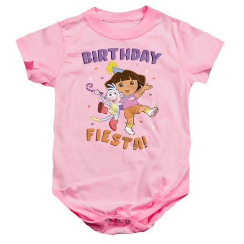 Popfunk Dora The Explorer Dora And Boots Birthday Fiesta Unisex Infant Snap Suit for Baby Pink X-Large