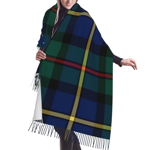 Macthomas Clan Tartan Imitation Cashmere Tassel Scarf Winter Scarf Autumn Softest Classic Warm