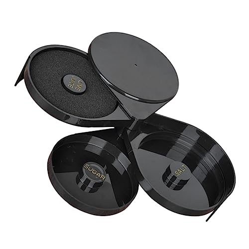 KICHOUSE Cocktail Salt Box Sugar Side Box 3-Tier Bartender Kit Salt Rim Box for Bartending Decor