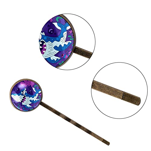 Épingles à cheveux ondulées lot de 4 accessoires requin et algues - 3