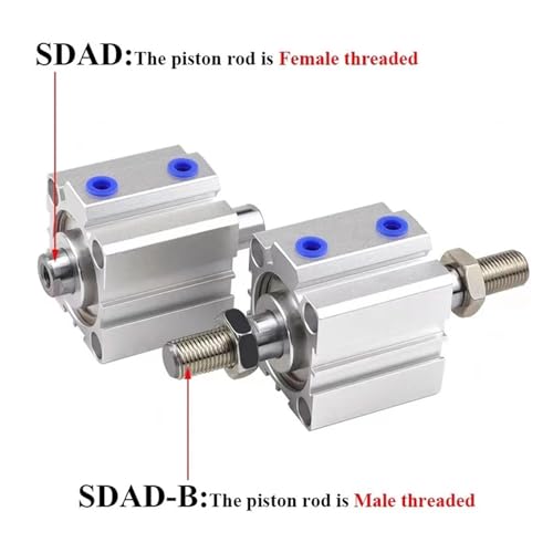 Cylindre double tige SDAD32 pour stopper le jeu mécanique axial - 3