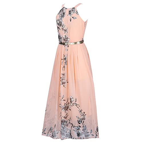 JMSUN Vestido feminino frente única com decote boho floral para convidada de casamento, casual, fest