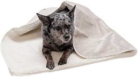 Furhaven,Alfombrilla de cama para mascotas con aislamiento autocalentamiento, y alfombra de baño de chenilla absorbente para perros y gatos, disponible en varios estilos y tamaños