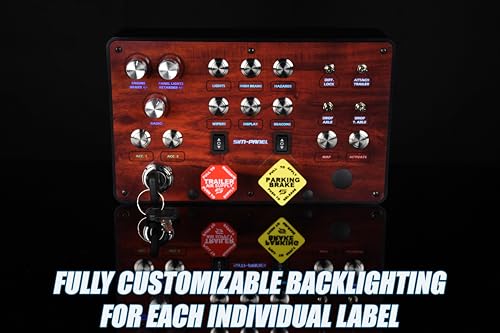 Image of Classic 2 Button Box for ATS /ETS2 (American Truck Simulator /Euro Truck Simulator) (Premium Woodgrain Finish)
