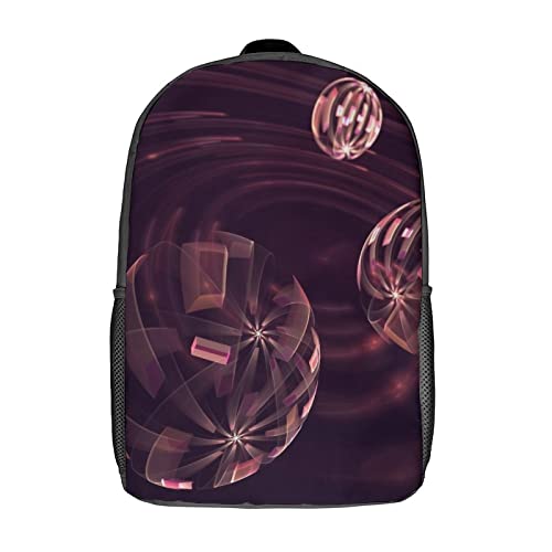 Sac à dos scolaire violet 17 pouces avec imprimé 3D