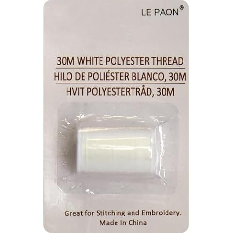 COLORED BIRD Polyester Sewing Thread, 30 Yards, White Cover