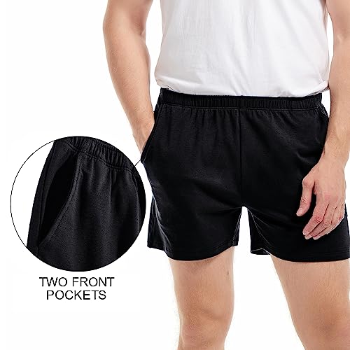 AIMPACT Mens Lounge Shorts Breathable Soft 4 Inch Lightweight Simple Active Shorts Sleep Bottoms4