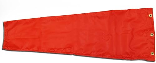 Miniatura 5 de Combo de manga de viento naranja de 8 x 36 pulgadas y marco de aluminio de 8 pulgadas fabricado en EE. UU