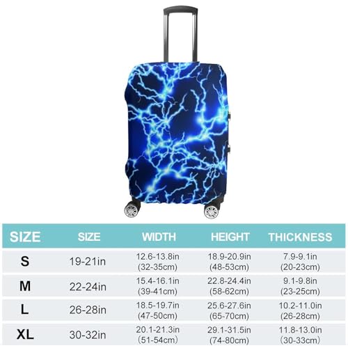 Blue Lightning Luggage Cover Travel Suitcase Cover Luggage Protector 22-24 Inch2