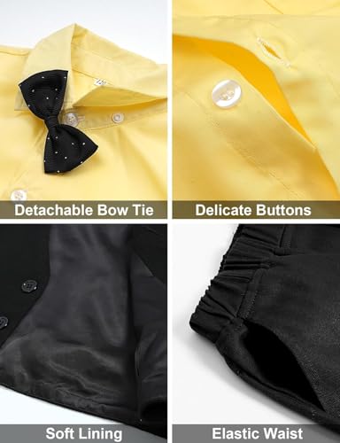 Image of A&J DESIGN 4pcs Baby & Toddler Suit, 12 Months - 5T, Shirt & Pants & Vest & Bow Tie