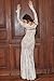 Women Vintage Cream Lace Maxi Dress Romantic Long Sleevees Lace Bodycon Dress White S