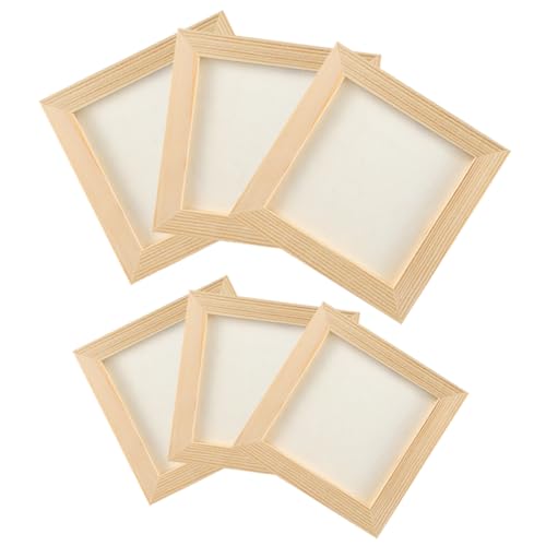 BESPORTBLE 5 Ensembles Cadres Photo Bois Cadres Vides Pour Peinture Argile Pour Bricolage Et Créativité 6 Pièces * 5