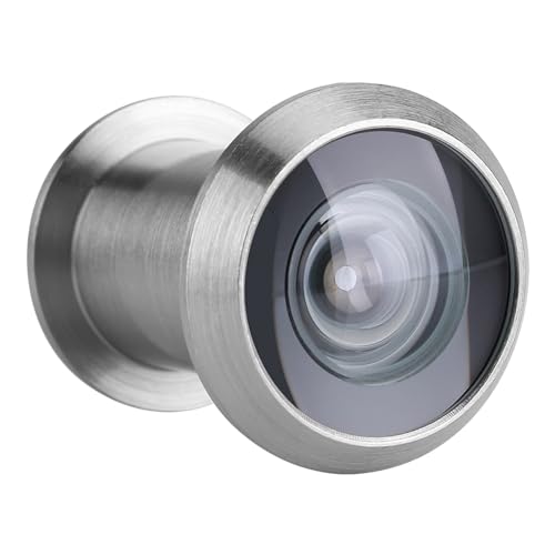 Visor para puerta Qiilu con vidrio óptico, cubierto de privacidad, ángulo ancho de 220 grados, color plata miniatura 2